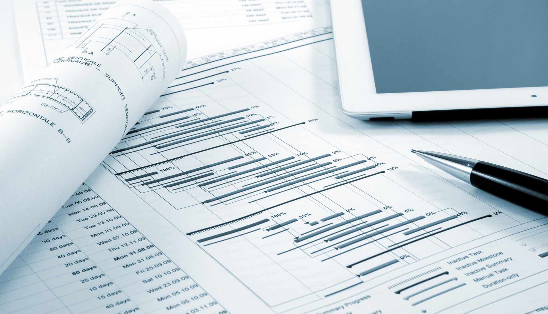 Project programme and architectural drawings